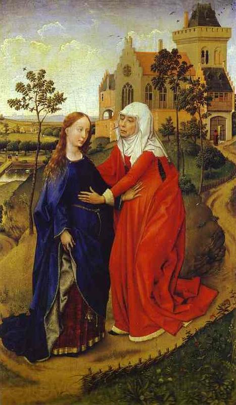 Rogier van der Weyden Visitation of Mary  e
